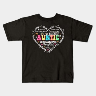 Retro Auntie, New Aunt, Blessed Mom, Aunt Life, Mother's Day Kids T-Shirt